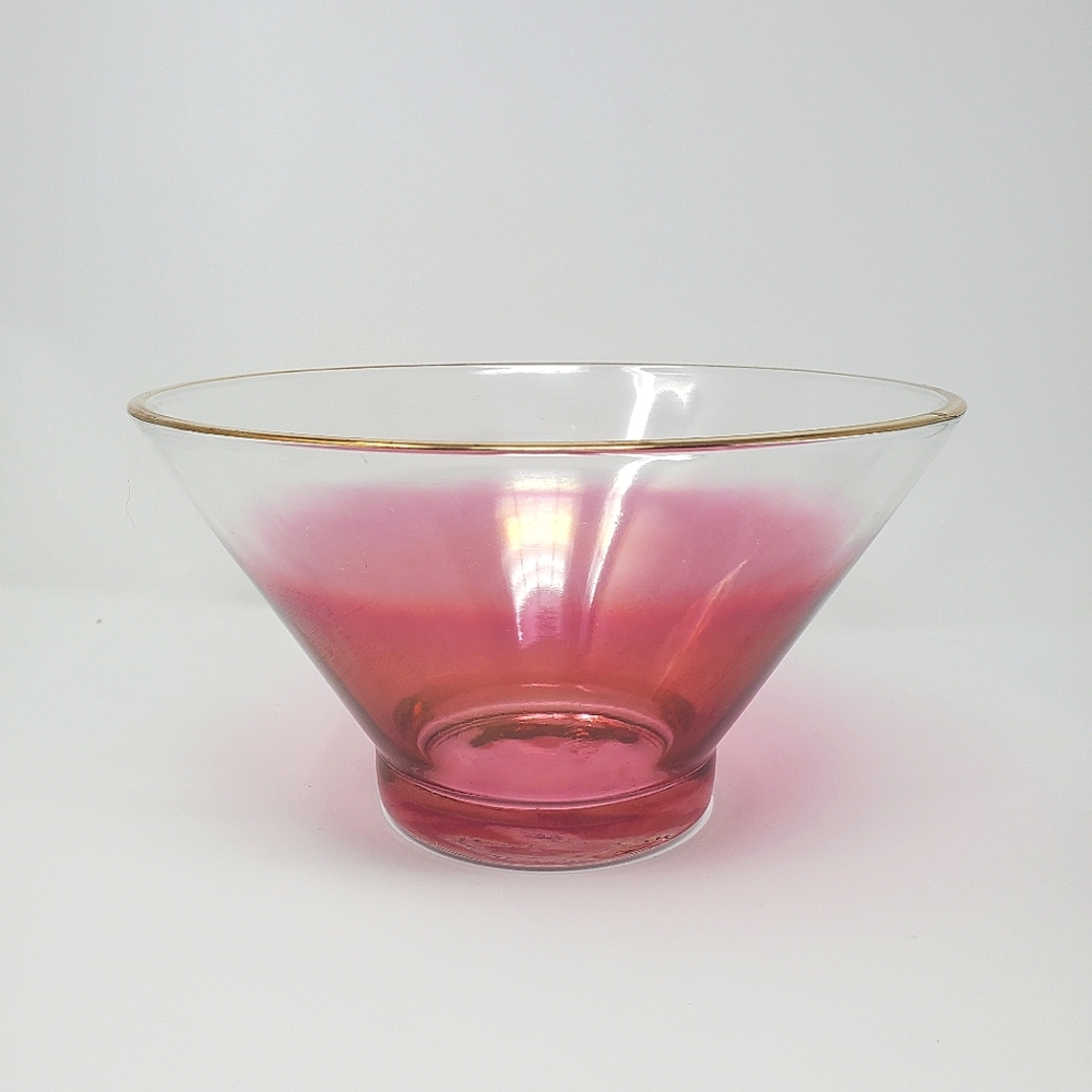 VTG West Virginia Blendo Rose Glow Ombre Chip Bowl